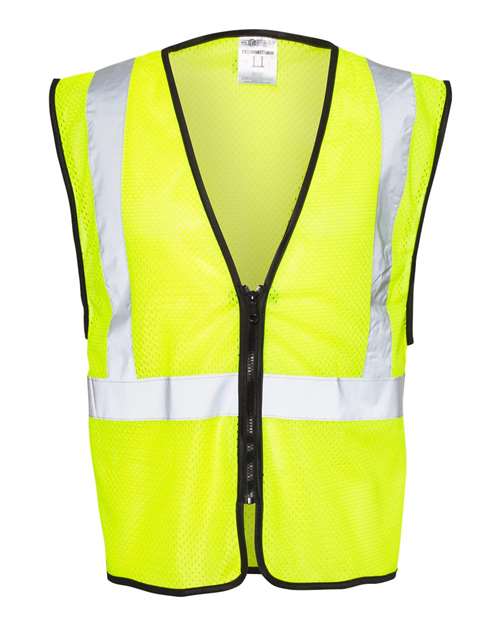 Zippered Mesh Economy Class 2 Vest - Kishigo 1547-1548 | High-Visibility and ANSI Compliant