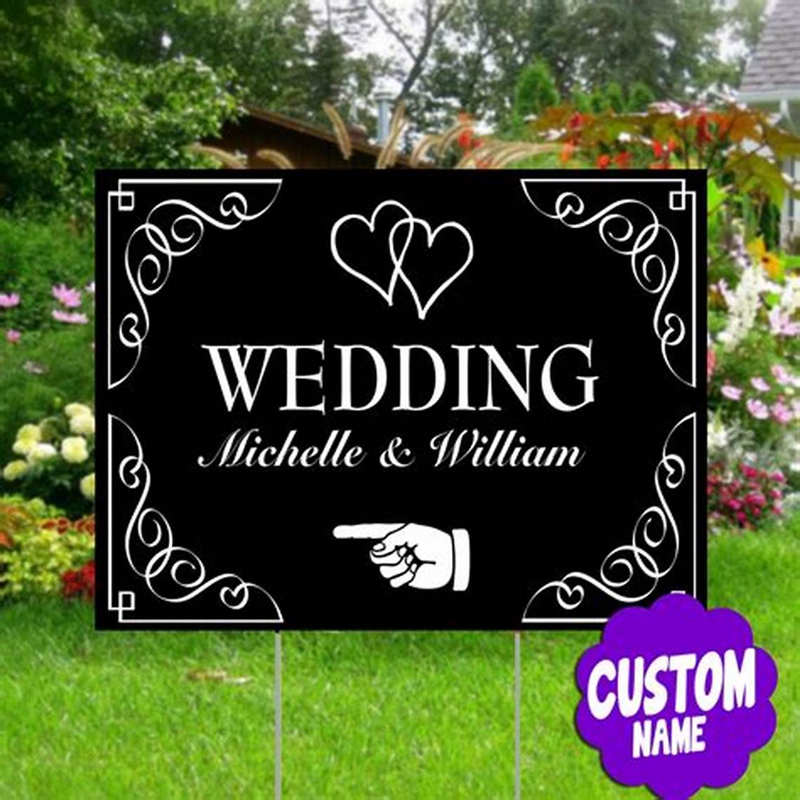 Wedding Reception Yard Signs – Customizable Signs for Outdoor Weddings