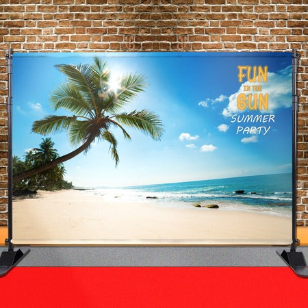 Reusable custom printed backdrops designed for repeated use.