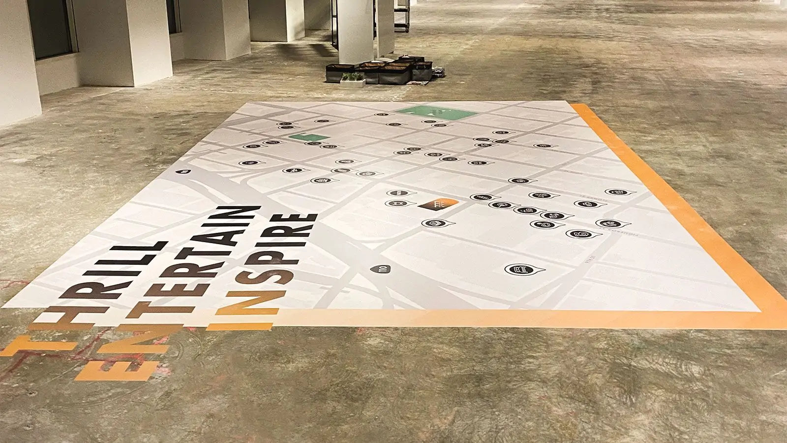 Easy bulk ordering for custom floor decals, ideal for outfitting large stores and multiple events with cohesive branded materials.