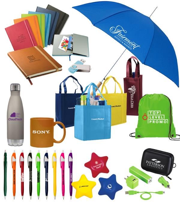 Personalized corporate promotional products designed for business use.
