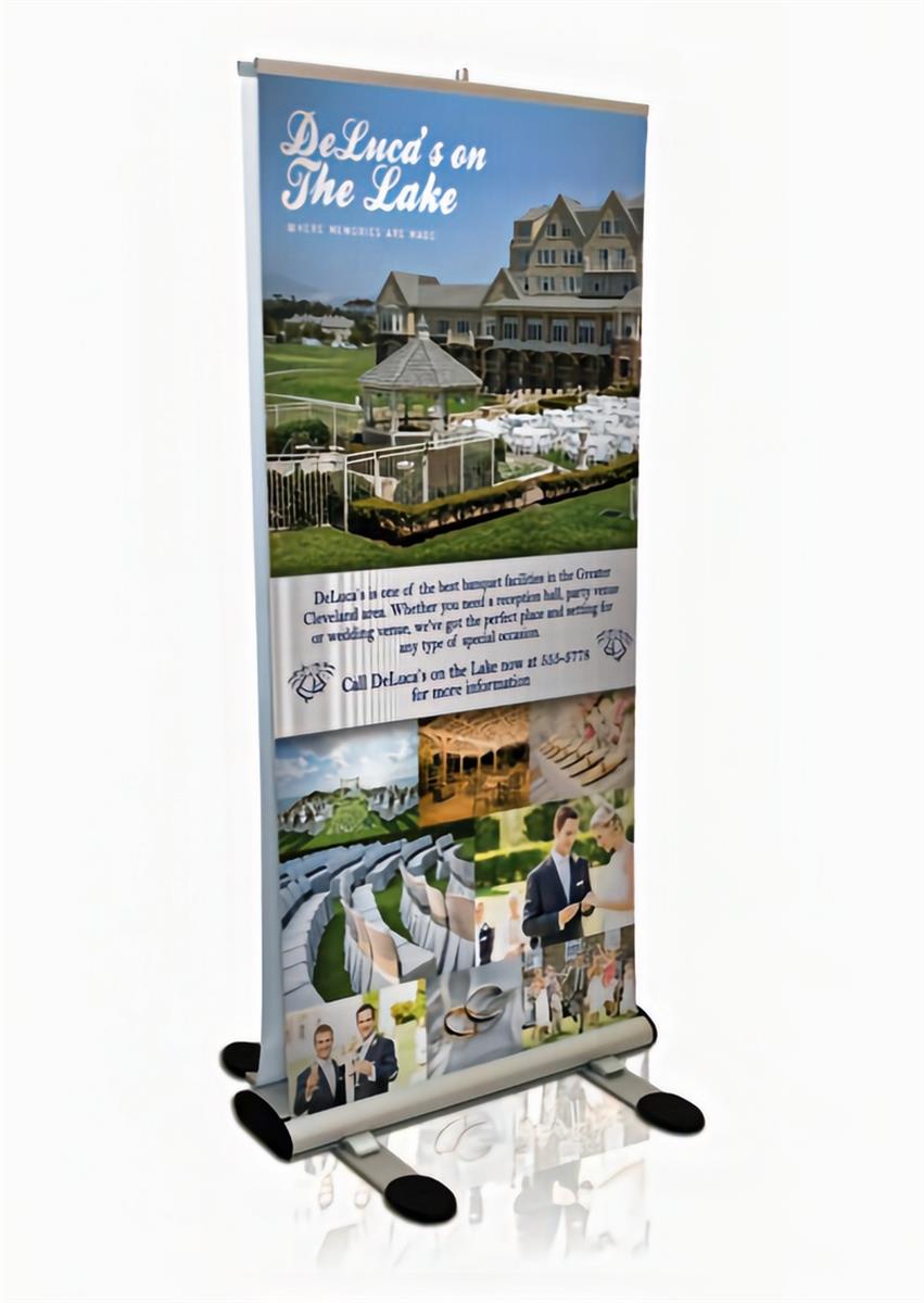 High-visibility custom logo printed retractable banners for increased brand recognition.