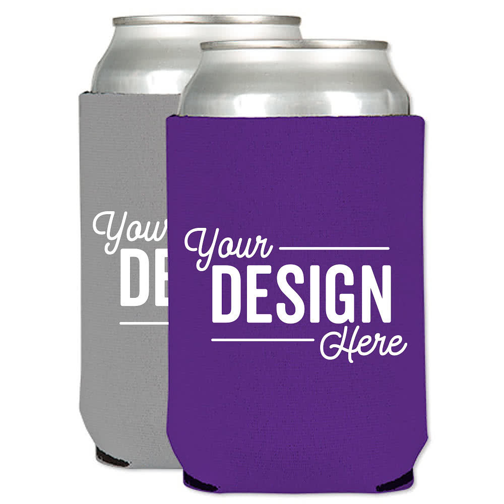 Durable insulated custom koozie to keep beverages cold.