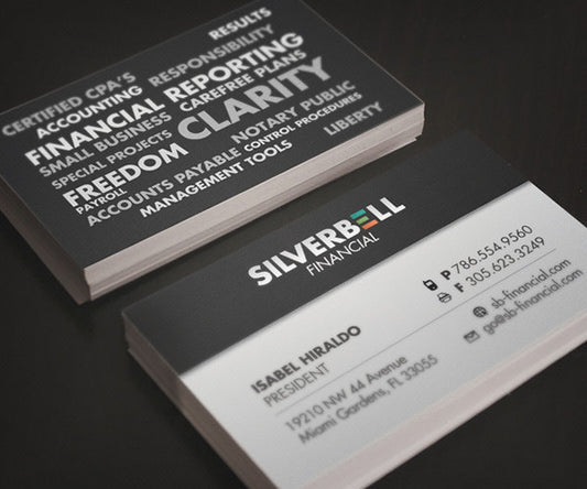 Financial Advisor Business Cards – Clear and Professional Layout