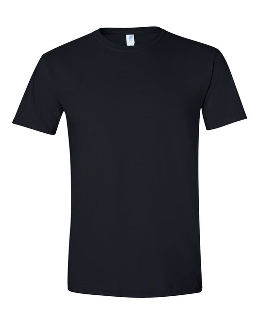  Front view of Gildan Unisex Soft Style T-Shirt highlighting customizable design area.