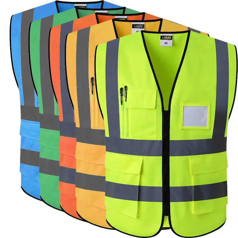 High-quality printed safety vests for warehouses.