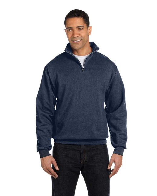 Custom Quarter-Zip Cadet Collar Sweatshirt – Smooth & Sustainable