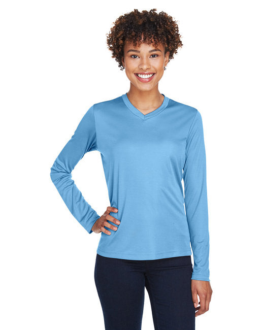 Custom Ladies’ Performance Long-Sleeve T-Shirt – Moisture-Wicking & UV Protection