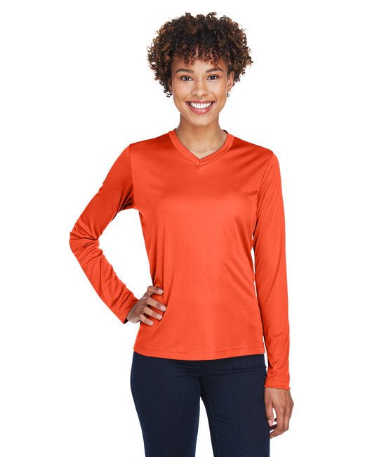 Custom Ladies’ Performance Long-Sleeve T-Shirt – Moisture-Wicking & UV Protection