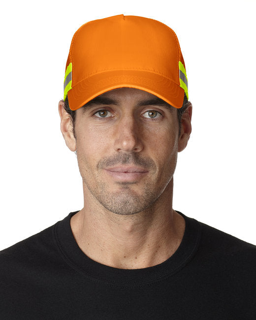 Custom High-Visibility Reflective Trucker Cap – Embroidery Ready