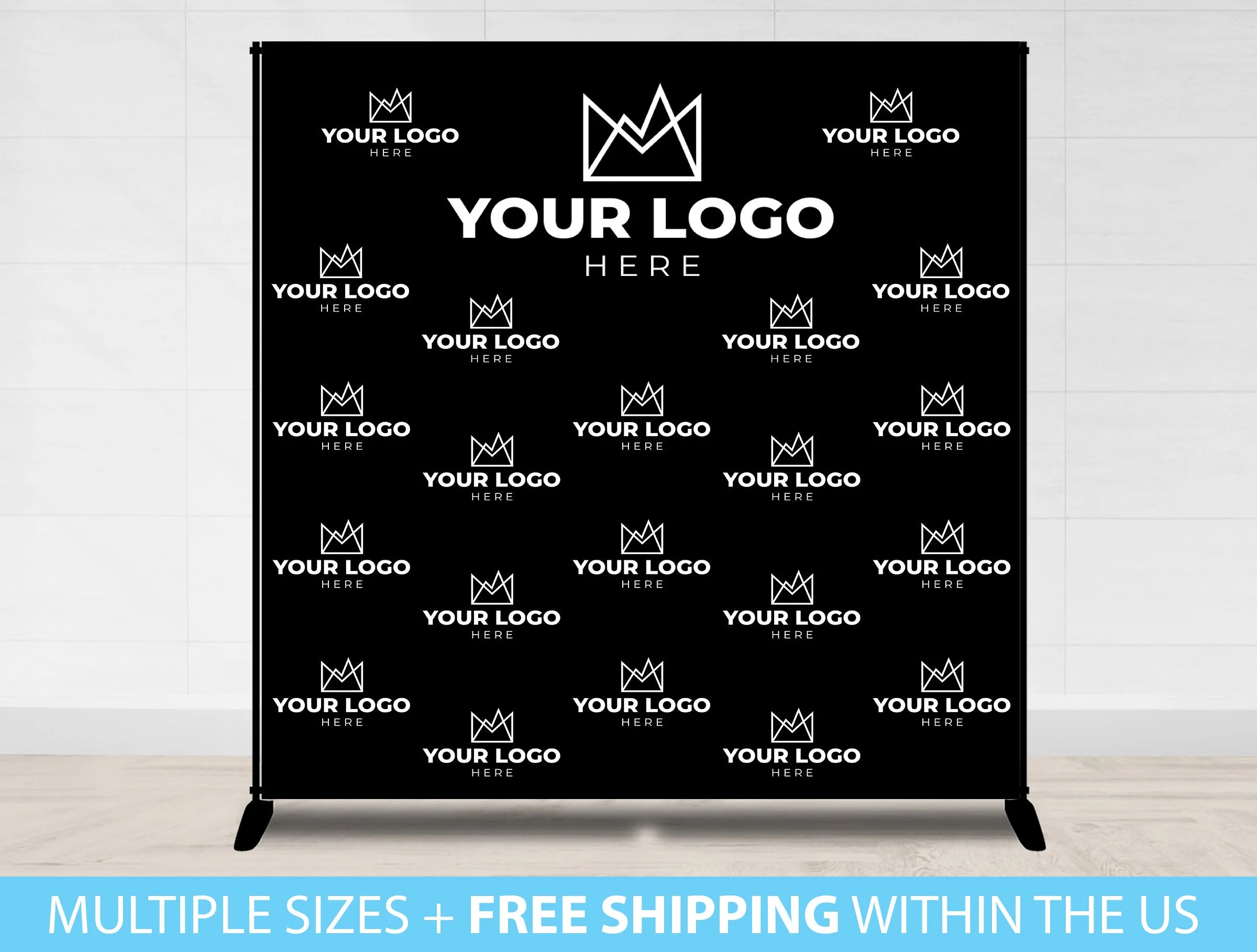 Fast shipping custom backdrops for urgent corporate events.