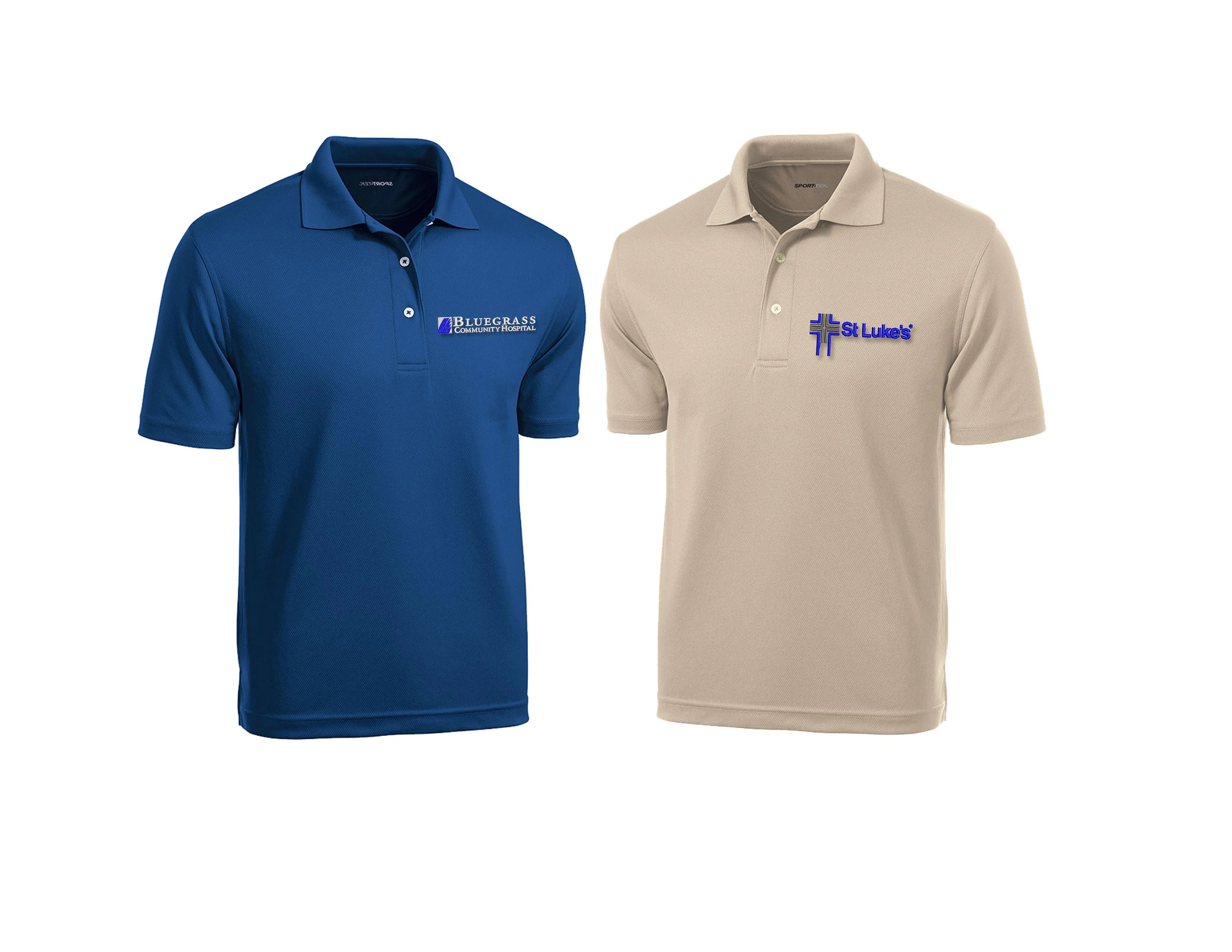 Full-color printed polo shirts for maximum brand visibility.