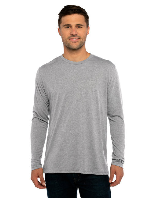 Custom Triblend Long-Sleeve Crew – Soft & Sustainable with Online Design