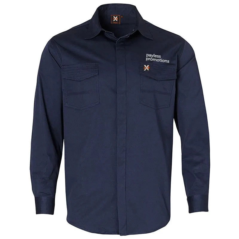 Cost-effective custom embroidered work uniforms for promotional use.