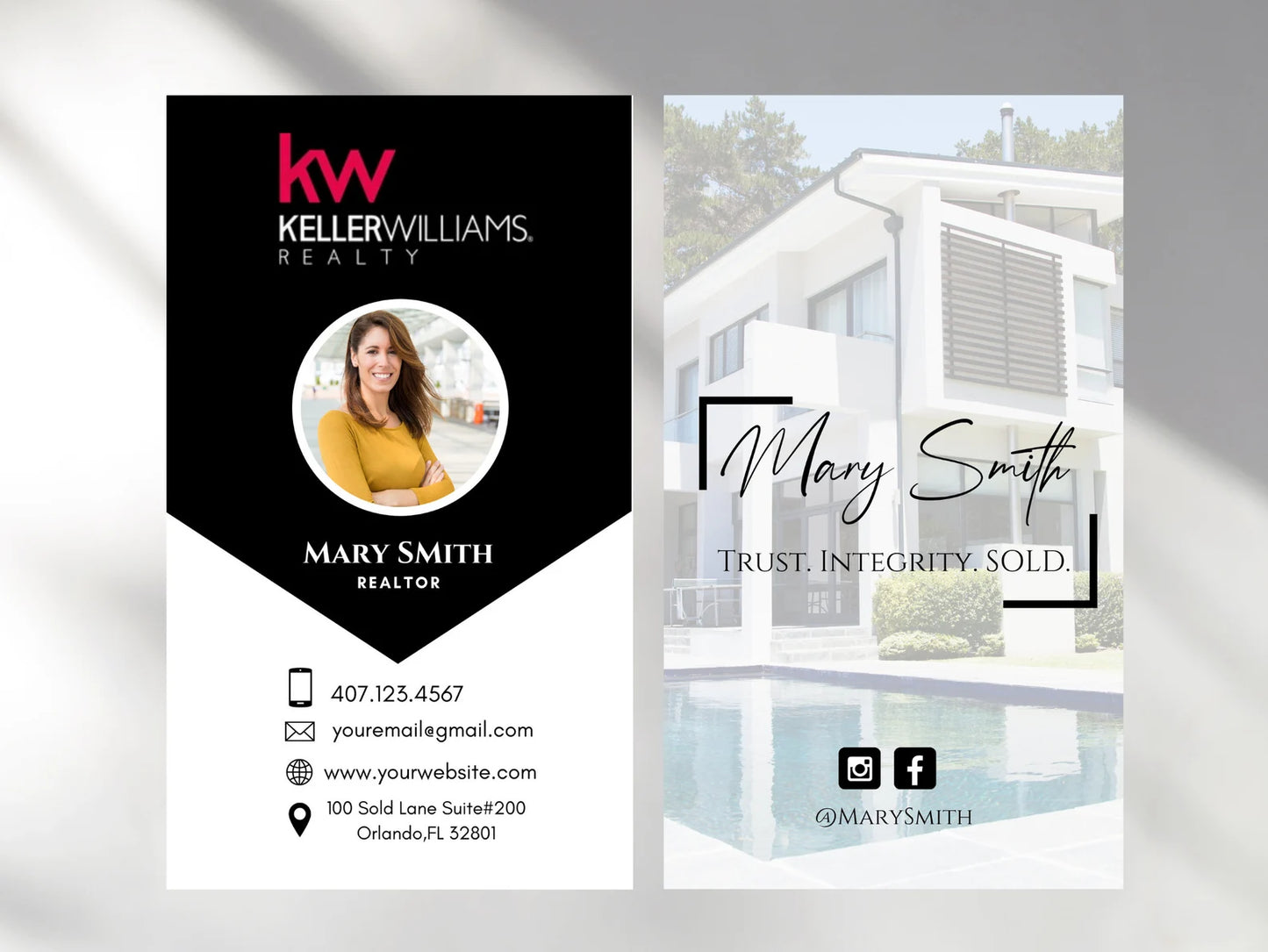 Real Estate Agent Business Cards – Clear and Informative