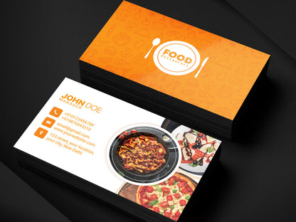 Restaurant Manager Business Cards – Simple Contact Information