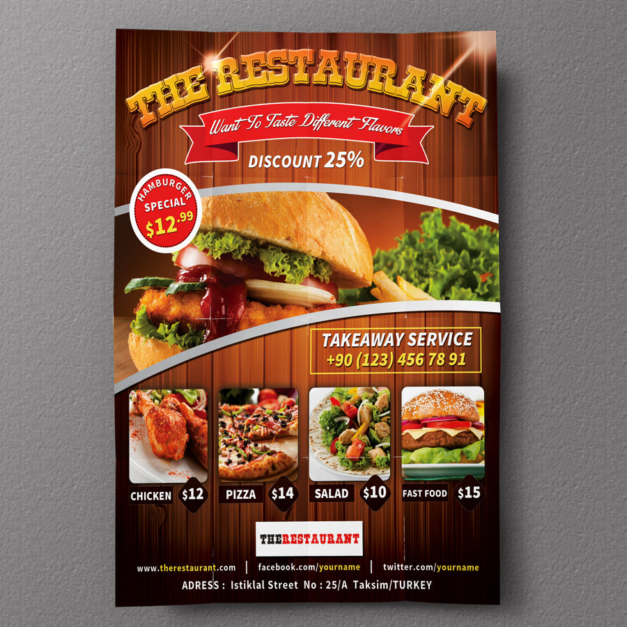 Customizable Restaurant Menu Flyers – Durable and High-Quality