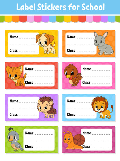 School Label Stickers – Personalized, Durable for Kids and Supplies