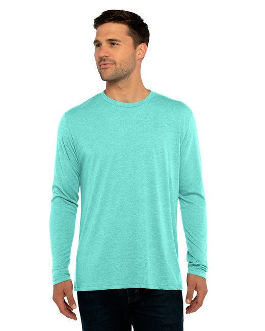 Custom Triblend Long-Sleeve Crew – Soft & Sustainable with Online Design