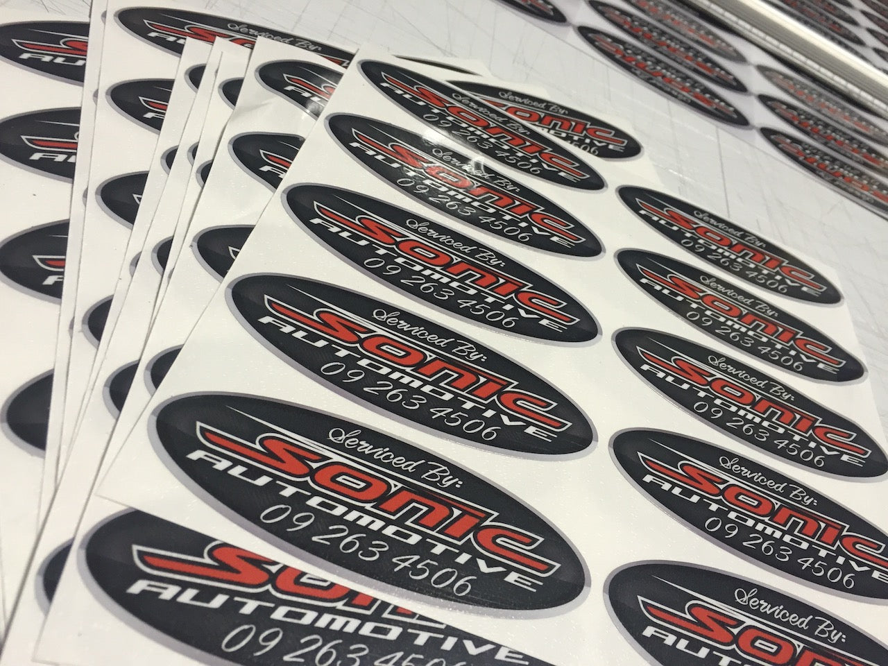 Reusable custom printed window decals designed for seasonal promotions.