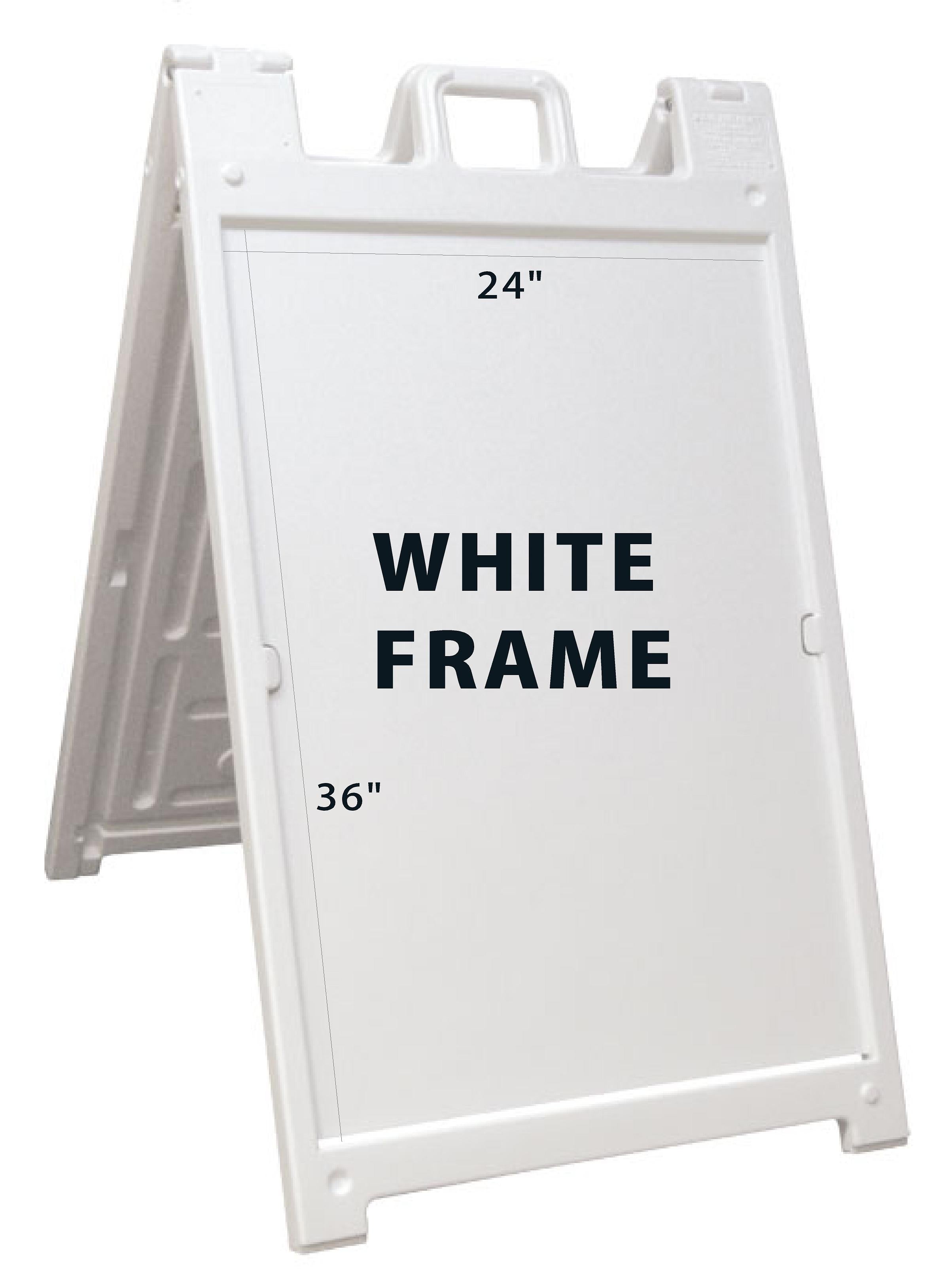 Double-sided A-frame sign for retail store promotions
