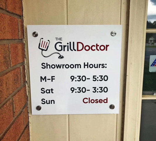 Custom Metal Business Hours Signs – Durable, Weatherproof Store Hours