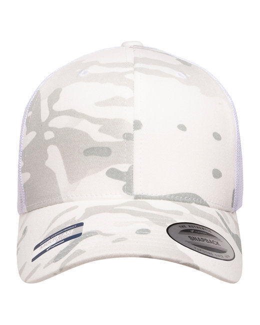 Custom Retro Multicam® Snapback Trucker Cap – Embroidery Ready