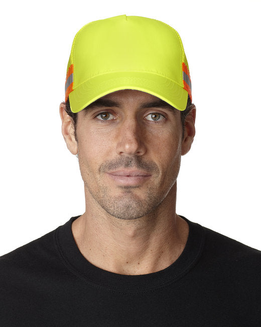 Custom High-Visibility Reflective Trucker Cap – Embroidery Ready